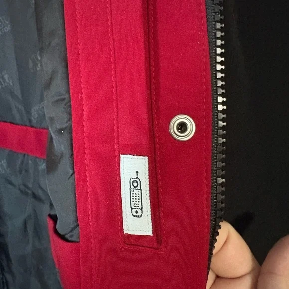 Tower by London Fog Men’s size M Black Jacket with Red Accents - Picture 7 of 8